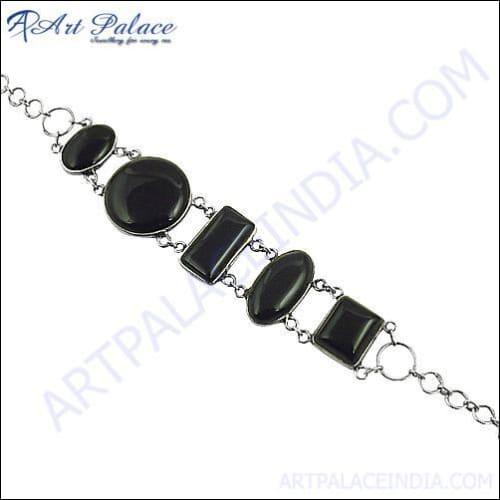 Latest Black Onyx Gemstone Bracelets For Men & Women's