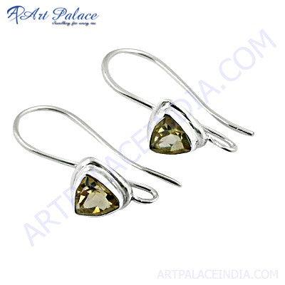 Latest Citrine Silver Sterling Earrings Citrine Earring Precious Gemstone Earring