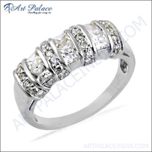 Latest Fashionable Cubic Zirconia Gemstone 925 Silver Ring