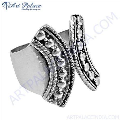 Latest Indian Ethnic Designer Plain Silver Ring, 925 Sterling Silver Jewelry