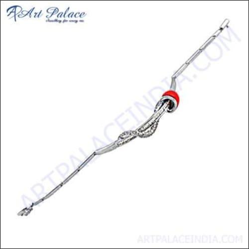 Latest Luxury Cubic Zirconia & Synthetic Coral Gemstone Silver Bracelet Superior Cz Bracelet Cz Silver Bracelet