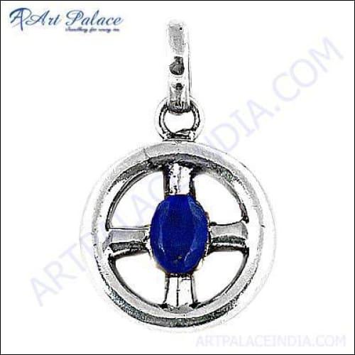 Latest Luxury Lapis Silver Pendant In 925 Sterling Silver