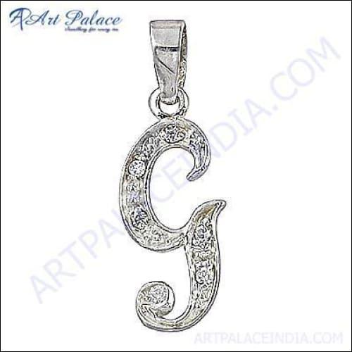 Latest New Arrival Name Style With Multi Cubic Zirconia In Silver Pendant Jewelry