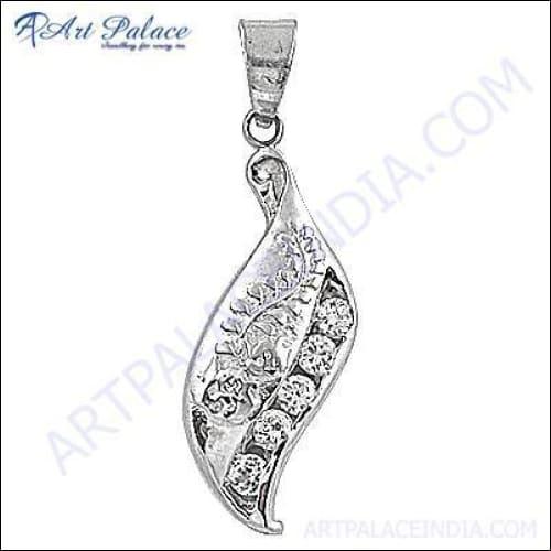 Latest Unique Design In Silver Cubic Zirconia Pendant Jewelry