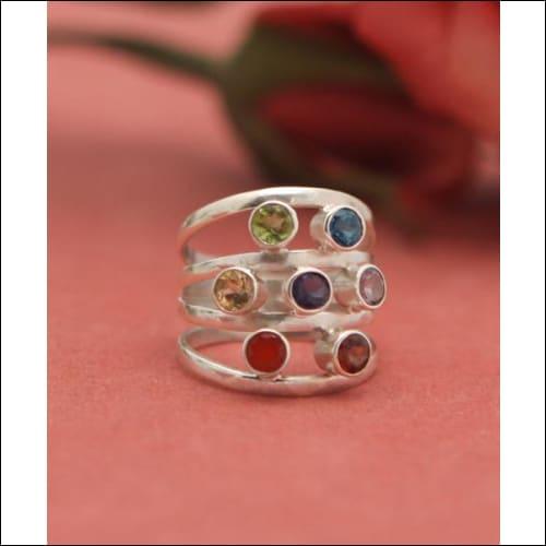 Lovely Stylish Sterling Silver Ring Wedding Rings Fashion Multistone Rings
