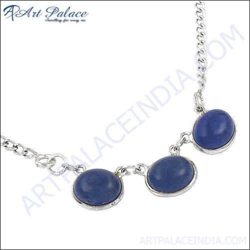 Luxury Lapis Lazuli Silver Necklace