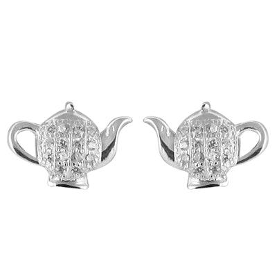 Magnificent Cubic Zirconia Stone 925 Silver Earring Shiny Cz Earring Cz Stud Earrings