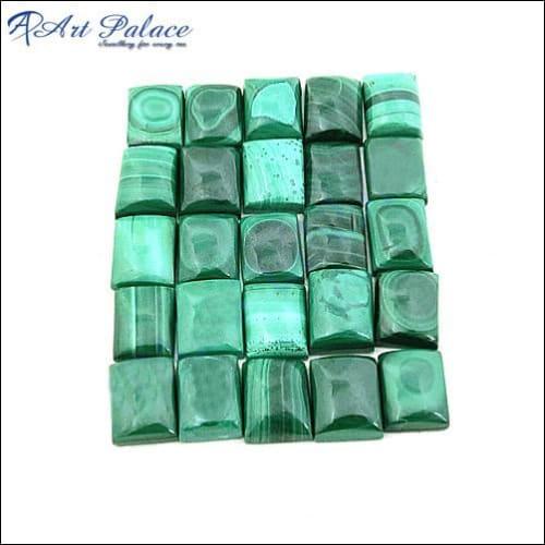 Malachite Plain Square Cab Gemstone High Class Gemstone Square Shape Gemstone