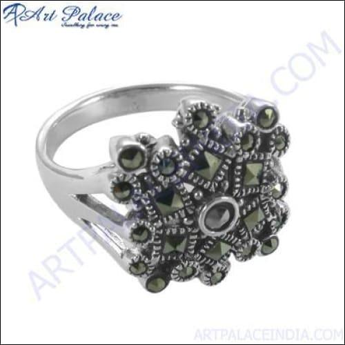 Marcasite Gemstone 925 Silver Ring