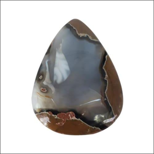 Marvelous Cabochon Thunder Agate Stone Natural Stones Pear Shape Gemstones