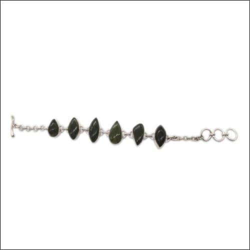 Moldavite Multi Stone 925 Silver Bracelet