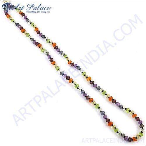 Multi Color 925 Sterling Silver Necklace