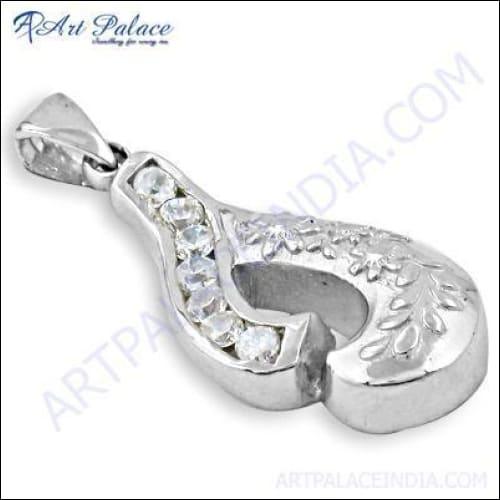 Multi Cubic Zirconia Gemstone Silver Pendant Jewelry, 925 Sterling Silver Jewelry Beautiful Cz Pendant Hand Finished Cz Pendants