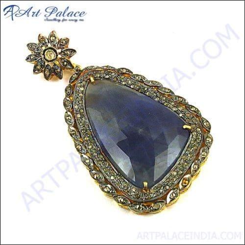 Natural & New Hot Party Wear Diamond Victoria Pendant Jewelry Beautiful Victorian Pendant Gemstone Victorian Pendant