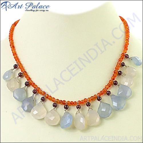 Natural Gemstone Beads Necklace Expensive Beads Necklace Gorgeous Beads Necklace