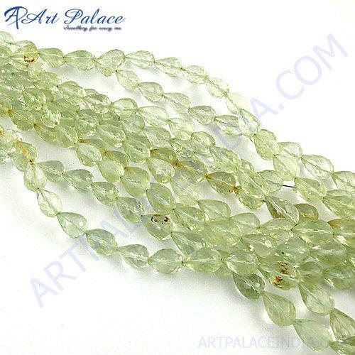 Natural Green Amethyst Beads Lines Gemstone, Gemstone Beads in Strands Green Amethyst Beads Strands Energy Beads Strands