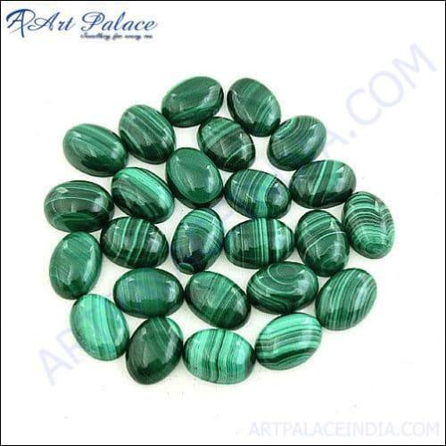 Natural Loose Gemstone Malachite Oval Gemstone Glitzy Gemstone