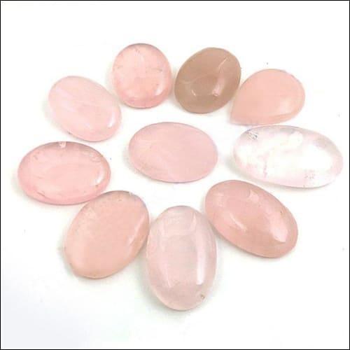 Natural Rose Quartz Loose Gemstone For Jewelry Oval Gemstone Pink Gemstone