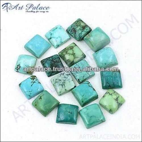 Natural Turquoise Loose Gemstone Square Gemstones Trendy Gemstones