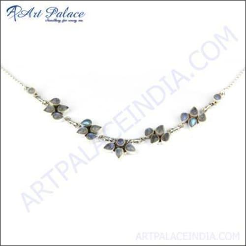 New Arrival Labradorite Gemstone Silver Necklace