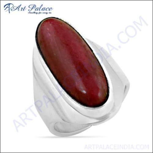 New Arrival Sponge Coral Gemstone Silver Ring