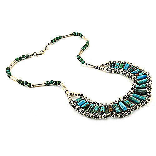 New Arrival Turquoise Gemstone 925 Silver Beaded Necklace Bohemien Blue Turquoise Gemstone Beaded Necklace at Best Price Solid Beads Necklace Party Wear Necklace