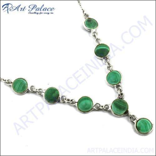 New Design Malachite Silver Necklace