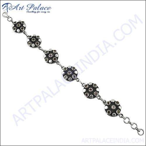 New Ethnic Gemstone Silver Bracelets For Women's, Loose Gemstone Jewelry