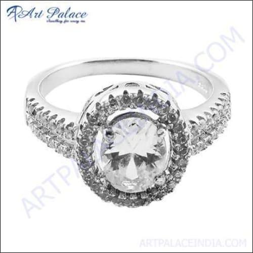 New Extra Shine CZ Silver Ring