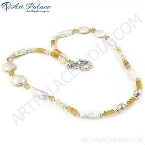 New Fabulous Design In Pearl & Gemstone Necklace Jewelry