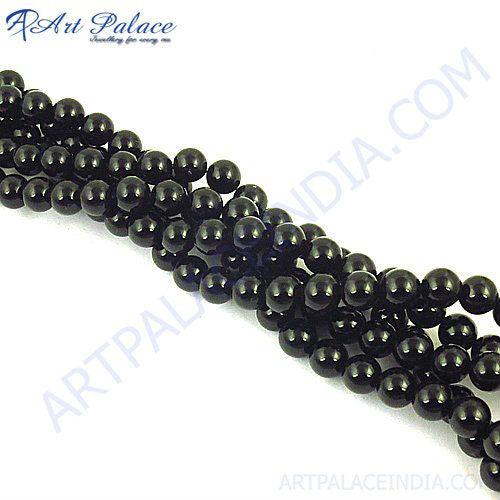 New Fashion Black Onyx Loose Beads, Genuine Loose Gemstone Beads Black Beads Strands Artisanal Beads Strands