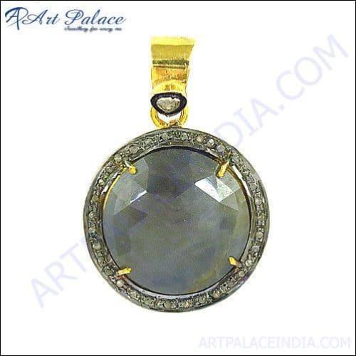 New Fashion Diamond Victorian Pendant Jewelry, 925 Sterling Silver