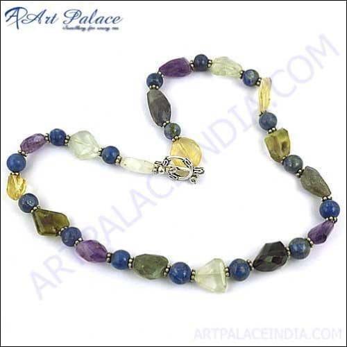 New Fashionable Colorful Beads Necklace Jewelry, Beaded Jewelry Colorful Gemstone Necklace Beaded Colorful Necklace Beaded Necklace