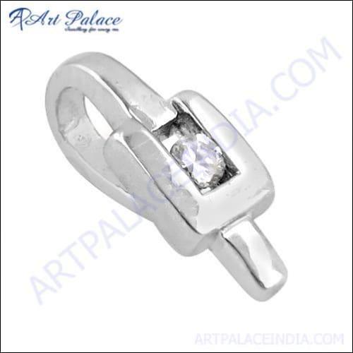 New Fashionable Cz Gemstone Silver Pendant