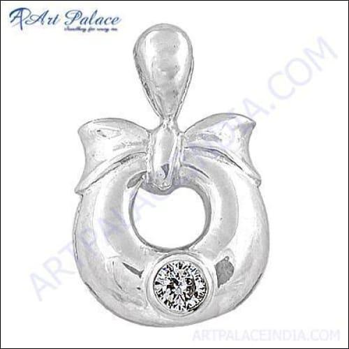 New Flower Design In Silver Pendant Jewelry For Party Wear