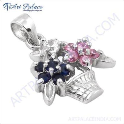 New Flower Style Multi Gemstone Pendant Jewelry