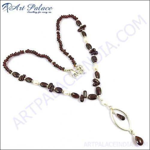 New Natural High Quality Garnet Beads Necklace Jewelry Stylish Beaded Necklace Comfortable Beaded Necklace