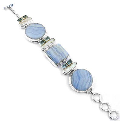 New Natural Multi Stone 925 Silver Bracelet Semi Precious Gemstone Bracelet Trendy Bracelet