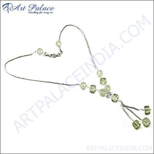 New Product Of Green Amethyst Stones In Beads Necklace Jewelry, Beaded Jewelry