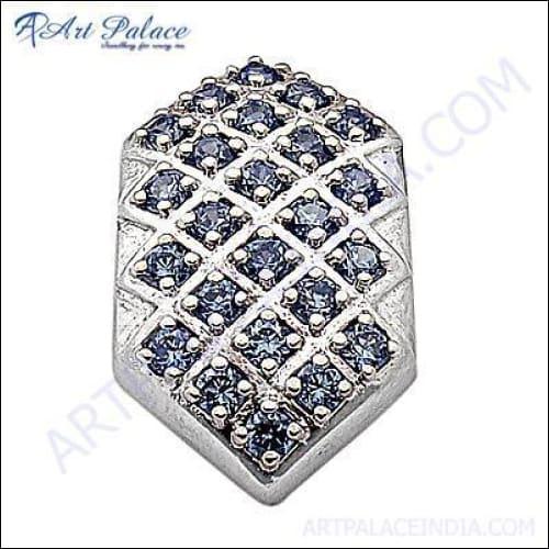 New Stylish Design In Cubic Zirconia Gemstone In Silver Pendant, Cz Jewelry