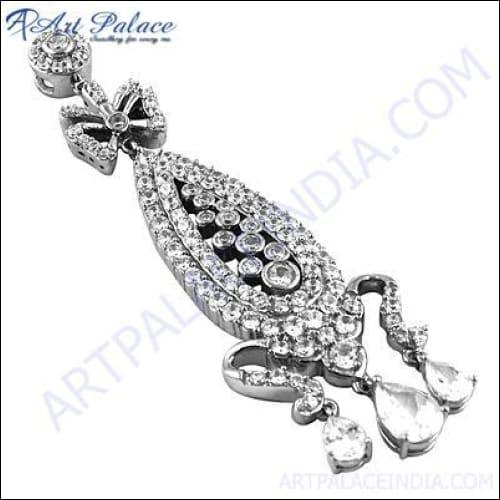 New Stylish Design In Multi Stones Cubic Zirconia Gemstone Silver Pendant Jewelry