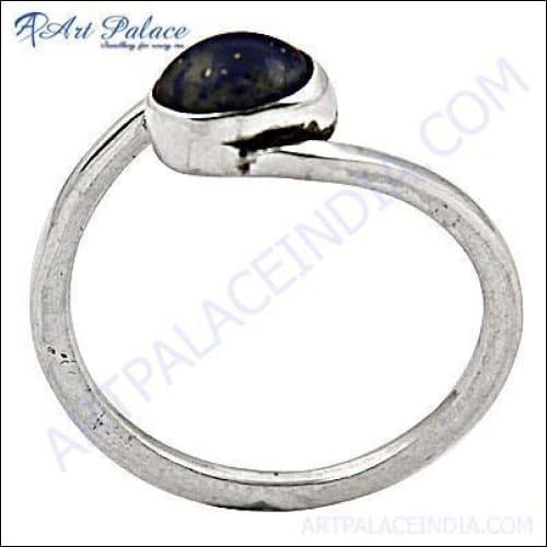 New Stylish Lapis Gemstone Silver Ring