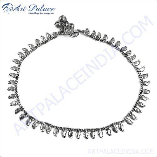 New Vintage Designs in White Metal Anklets Jewelry Beautiful Silver Anklet Glitzy Silver Anklet