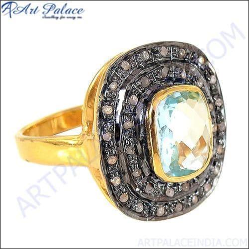 Newest Product Sterling Silver Diamond Victorian Ring