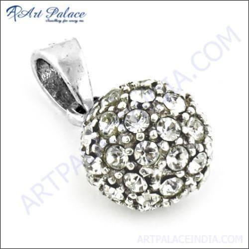 Newest Style Cubic Zirconia Gemstone 925 Silver Pendant
