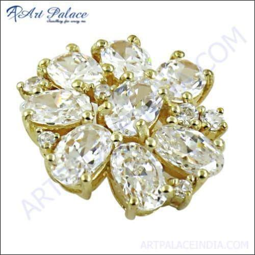 Newest Style Cz Gemstone Silver Gold Plated Pendant Jewelry