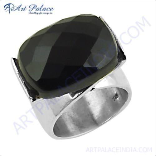 Night life Black Onyx Gemstone Silver Ring