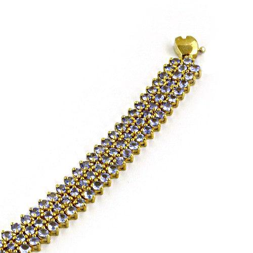 Party Wear Cubic Zirconia Gemstone Silver Gold Plated Bracelet Adjustable Cz Bracelet Excellent Cz Bracelet