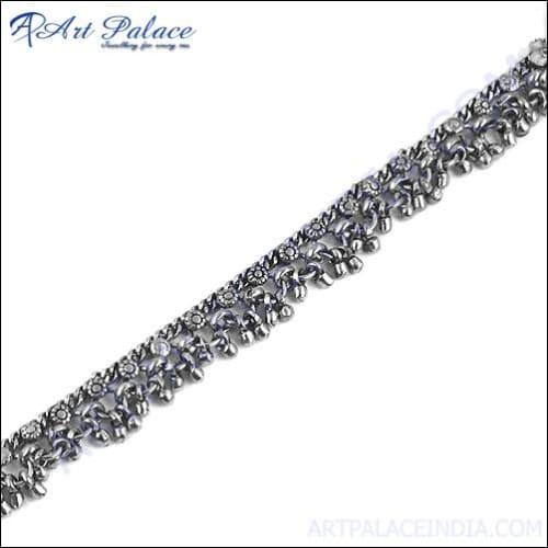 Party Wear German Silver Anklets Comfortable Silver Anklet Latest Silver Anklet Fancy Anklet