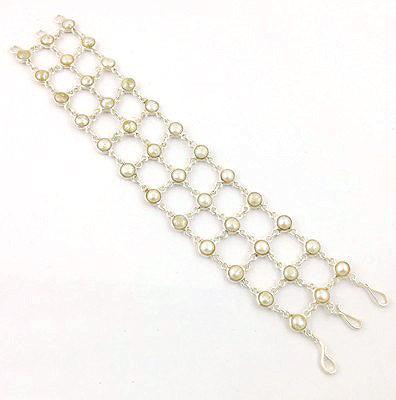 Pearl Gemstone Silver Bracelet Jewelry ,925 Sterling Silver Jewelry Spectacular Bracelet Hand Finished Bracelet